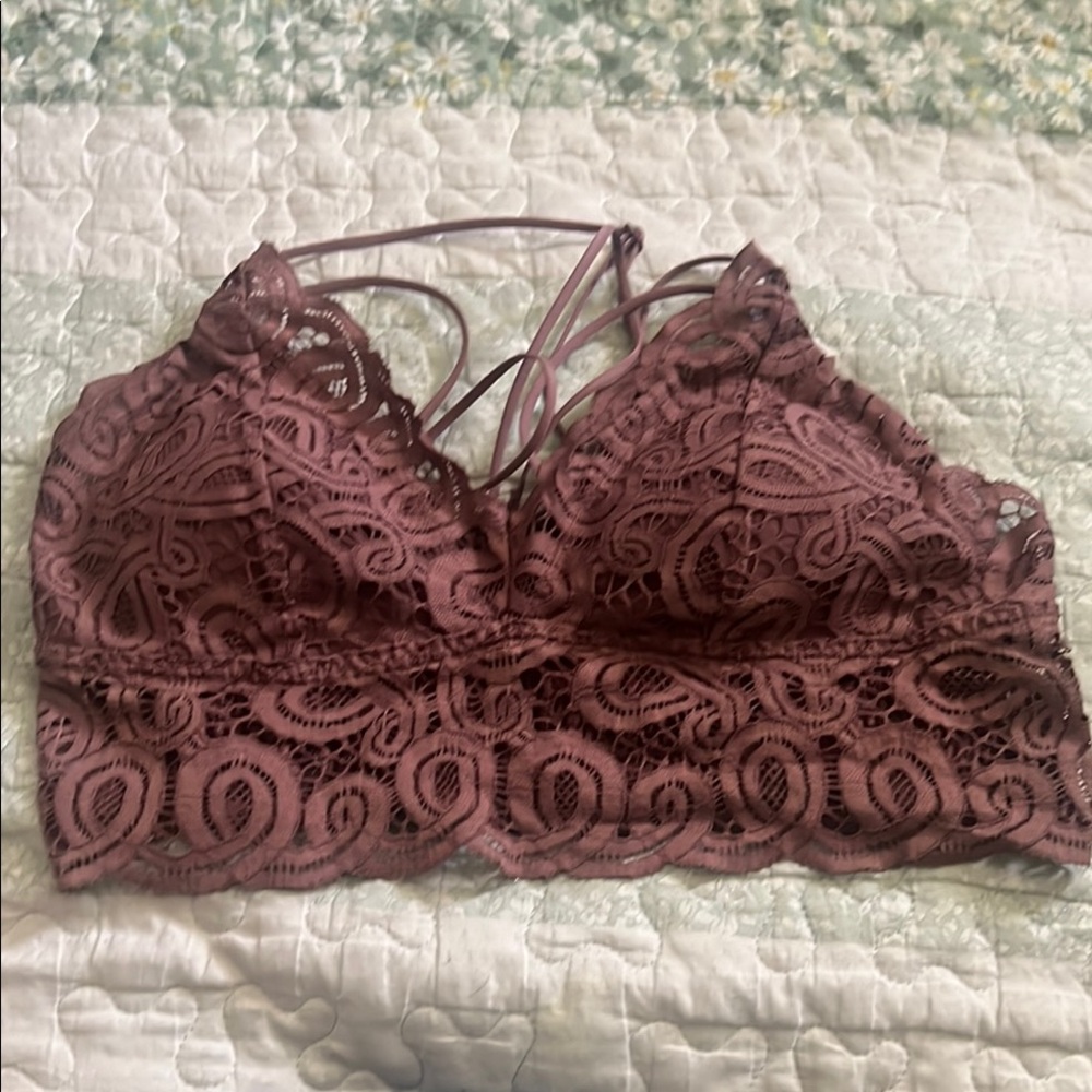 VS PINK Lace Bralette in Mauve